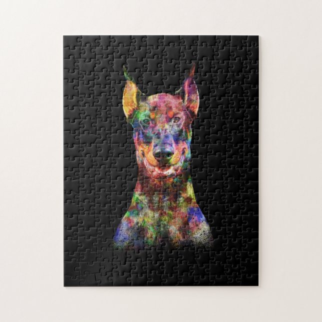 Colorful Doberman Dog (Vertikal)