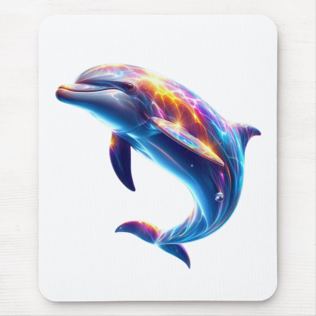 Colorful Dolphin Cute Arts Mousepad (Vorne)
