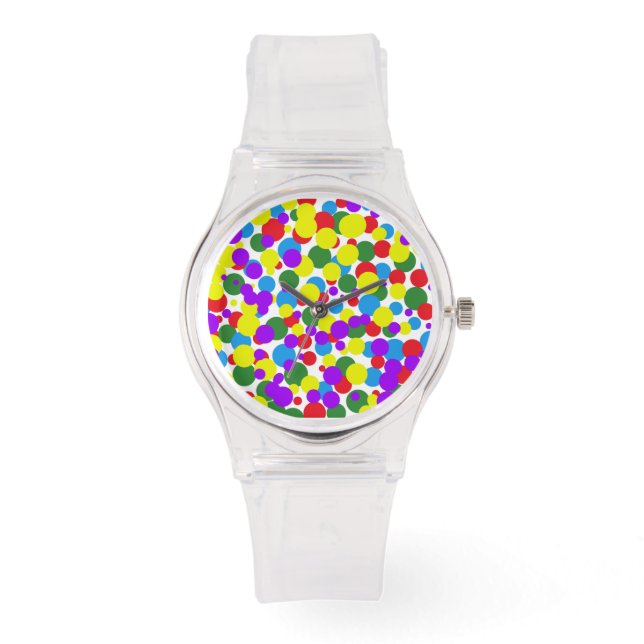 Colorful Dots Armbanduhr (Vorderseite)