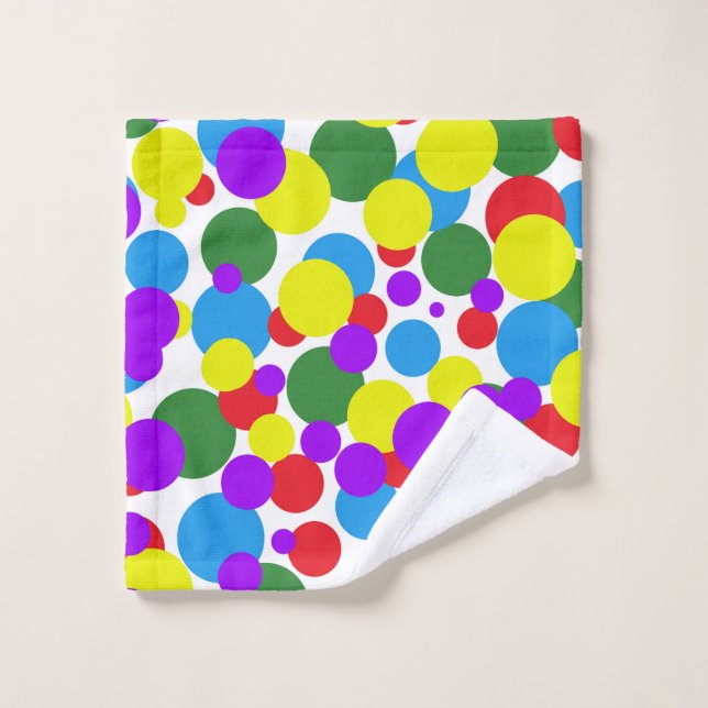 Colorful Dots Waschlappen (Waschlappen)
