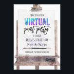 Colorful Easel Virtual Paint Party 16. Geburtstag Einladung<br><div class="desc">Eine wunderschöne, lustige Art, das virtuelle Party Ihres Kindes anzukündigen. Personalisieren Sie Ihre persönlichen Daten. >>>> Kann vollständig an Ihre Bedürfnisse angepasst werden. © Gorjo Designs. Made for you via Zazzle Plattform. // Benötigen Sie Hilfe bei der Anpassung Ihres Designs? Andere Ideen got? Kontaktieren Sie mich (Zoe) direkt über den...</div>