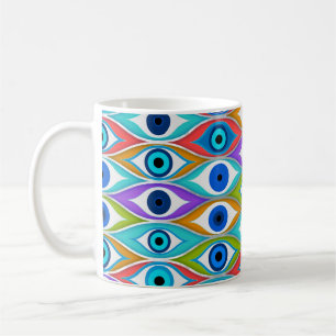 Colorful Evil Eye protection pattern Kaffeetasse