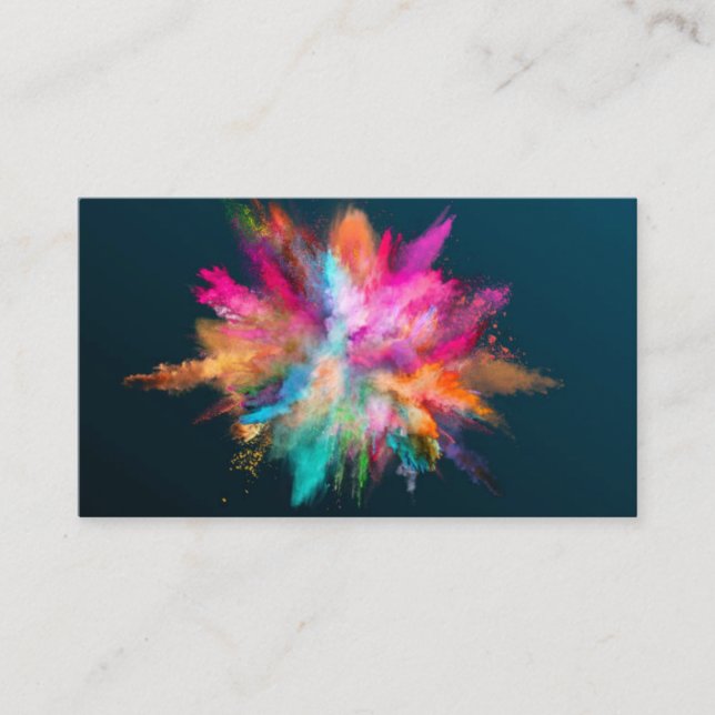 Colorful Explosion Business Card Visitenkarte (Vorderseite)