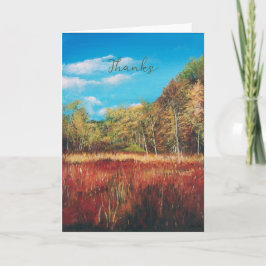 Colorful Fall Landscape Fine Art Danke Karte