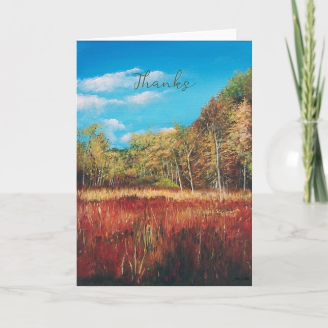 Colorful Fall Landscape Fine Art Danke Karte (Vorderseite)
