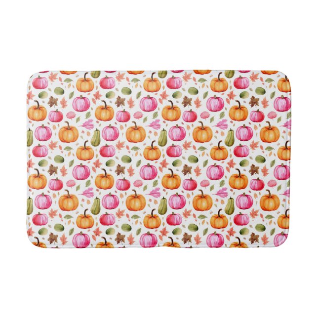 Colorful Fall Pumpkins Elegant Badematte (Vorderseite)