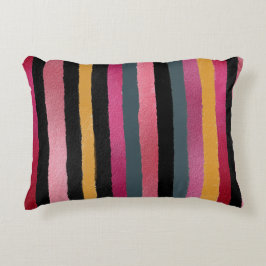 Colorful Farmhouse Stripes Dekokissen