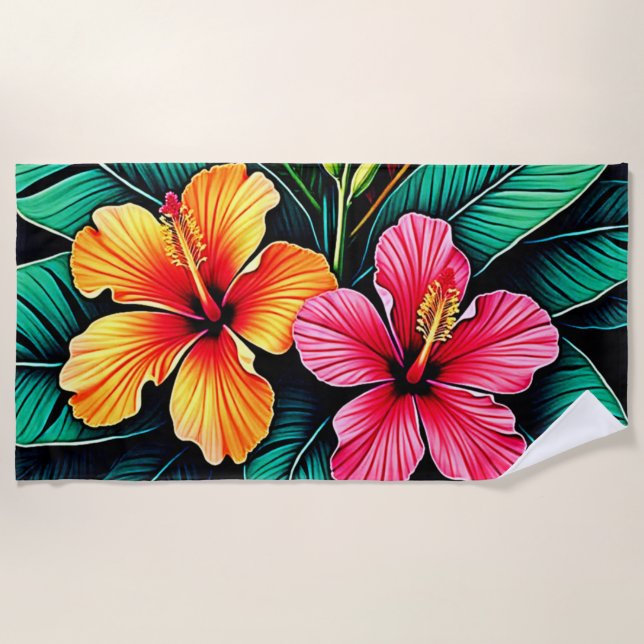 Colorful Feelings: Abstract Face Strandtuch (Vorderseite)