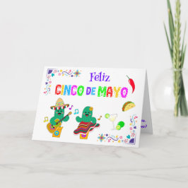 Colorful Festival Cinco de Mayo 2025 Tanzkaktus Karte