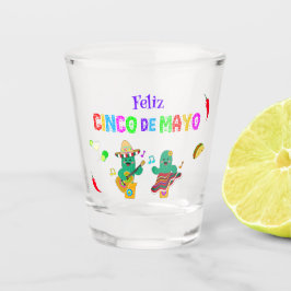 Colorful Festival Cinco de Mayo 2025 Tanzkaktus Schnapsglas