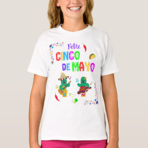 Colorful Festival Cinco de Mayo 2025 Tanzkaktus T-Shirt
