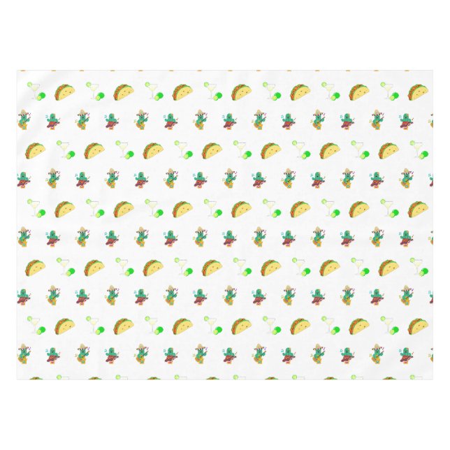 Colorful Festival Cinco de Mayo 2025 Tanzkaktus Tischdecke (Vorderseite (Horizontal))