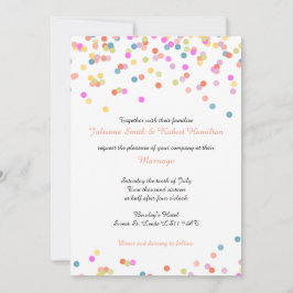 Colorful Festival Confetti Hochzeit Einladungen