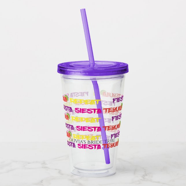 Colorful Fiesta Siesta Acryltrinkbecher (Links)