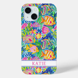 Colorful Fish Monogrammed Case-Mate iPhone Hülle