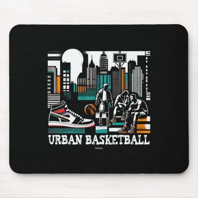 Colorful Flashy New Sneakers And Urn Sketll  Mousepad (Vorne)