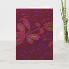 Colorful Floral Greeting Card Karte