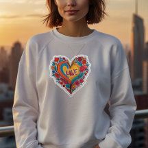 Colorful Floral Heart Love | Romantic Design