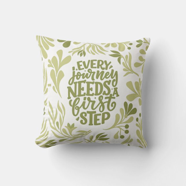 Colorful Floral Pattern Pillow Kissen (Vorderseite)