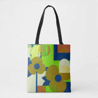 Colorful Floral Pattern Tote Bag – Cute Vibrant Fl Tasche
