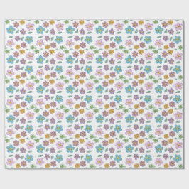 Colorful floral print geschenkpapier