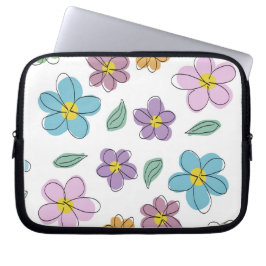 Colorful floral print laptopschutzhülle