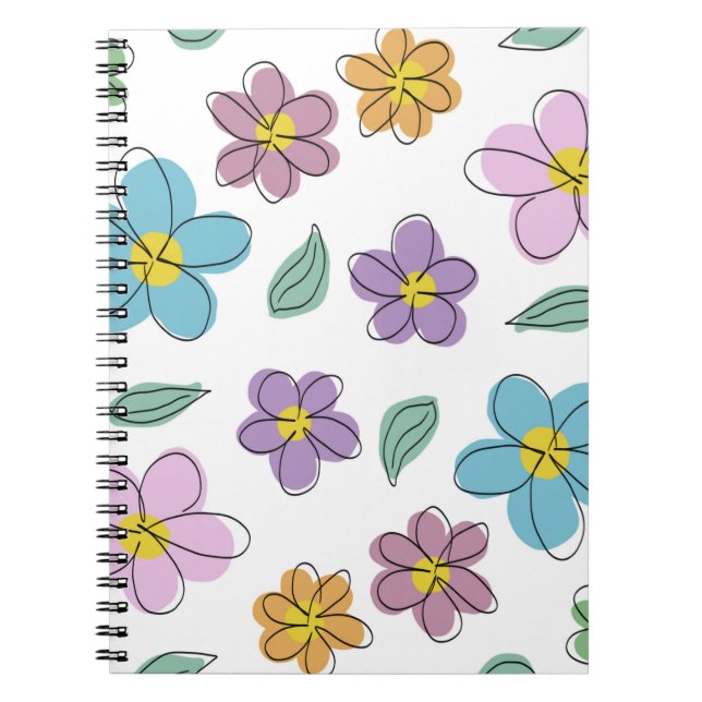 Colorful floral print notizblock (Vorderseite)