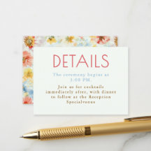 Colorful Floral Vintage Elegant Wedding Details