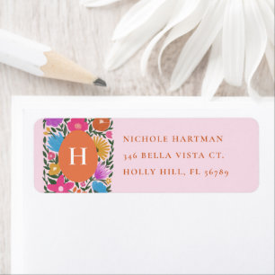 Colorful Florals Ostereier Monogram Address
