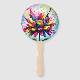 Colorful Flower Fächer