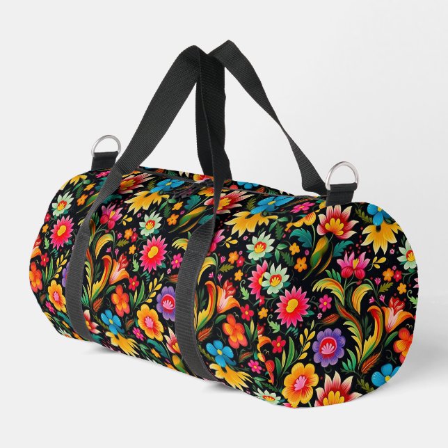 Colorful Flowers  Duffle Bag (Linke Seite)