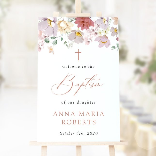 Colorful Flowers, Wildflowers, Baptism Welcome Poster (Von Creator hochgeladen)