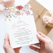 Colorful Flowers, Wildflowers, Boho, Confirmation