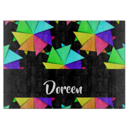 Colorful folded paper pattern schneidebrett