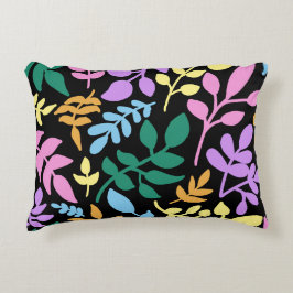 Colorful foliage in black background dekokissen