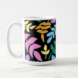 Colorful foliage in black background kaffeetasse