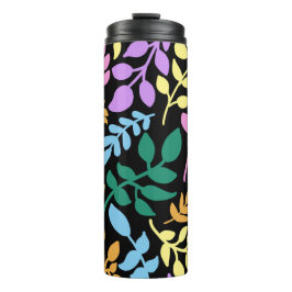 Colorful foliage in black background thermosbecher