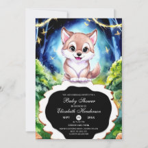 Colorful Forest Wolf Babydusche