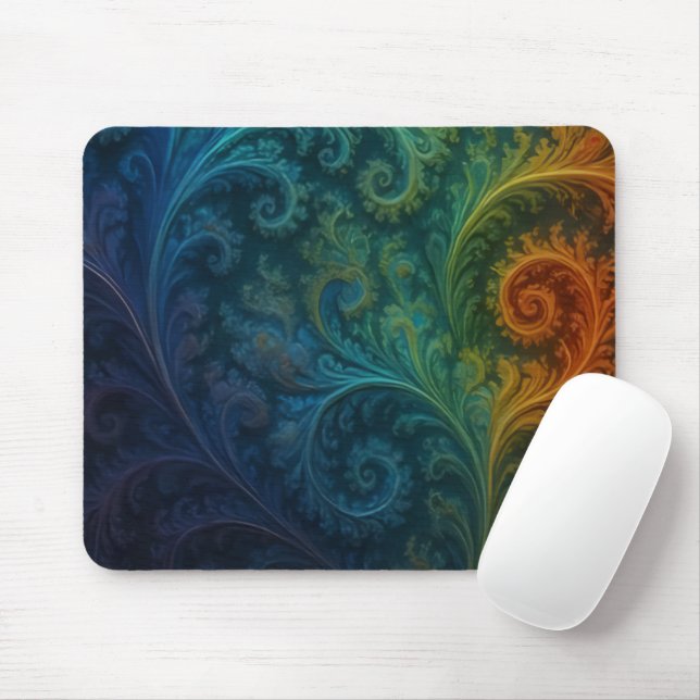 Colorful Fractal Mousepad (Mit Mouse)