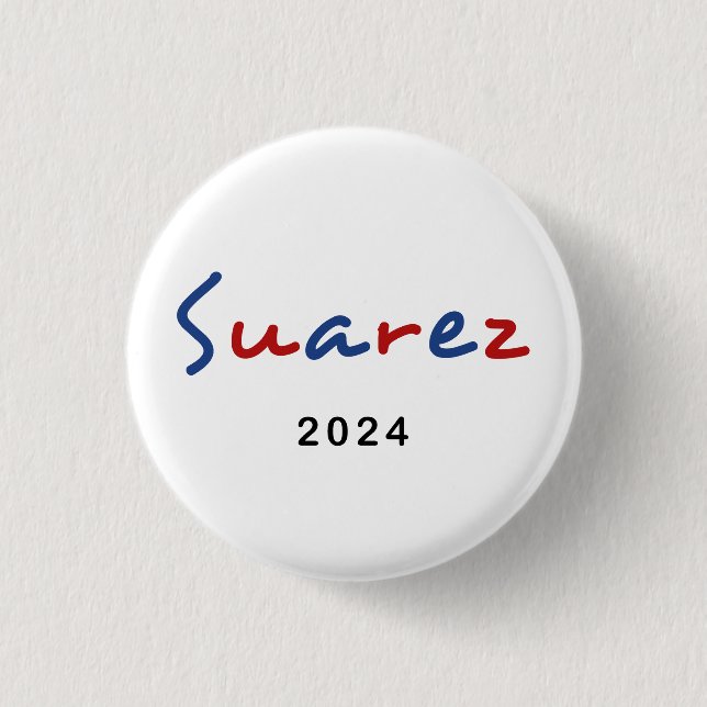 Colorful Francis Suarez 2024 Skripttext Button (Vorderseite)