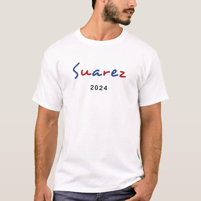Colorful Francis Suarez 2024 Skripttext T-Shirt (Vorderseite)