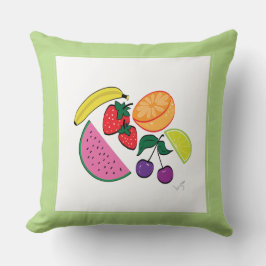 Colorful Fruit Summer, cool, Fun Kissen