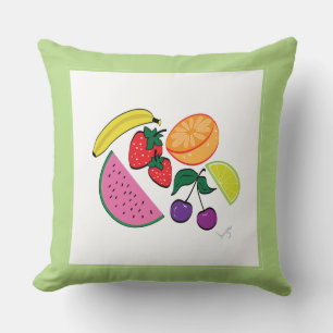 Colorful Fruit Summer, cool, Fun Kissen