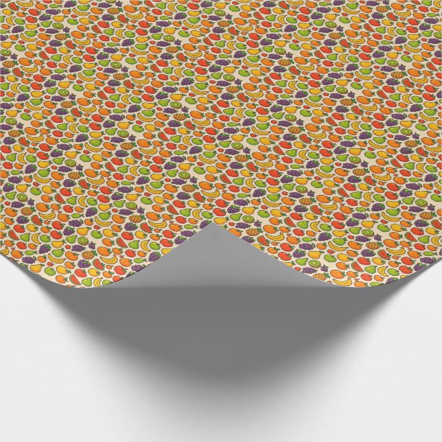 Colorful fruits patterned geschenkpapier (Ecke)