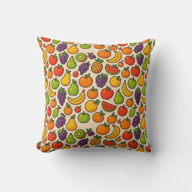 Colorful fruits patterned kissen (Vorderseite)