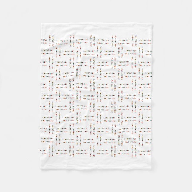 Colorful Fun EcoFriendly Holiday Season Blanket Fleecedecke (Vorderseite)
