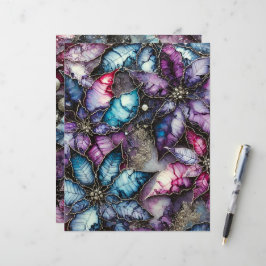 Colorful Galaxy Alkohol Tinte Poinsettia Scrapbook