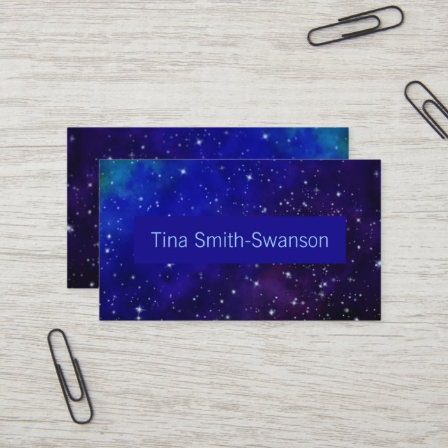Colorful Galaxy Business Card Visitenkarte (Vorderseite/Rückseite Beispiel)