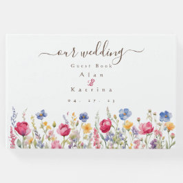 Colorful Garden Boho Wildblumen Gästebuch
