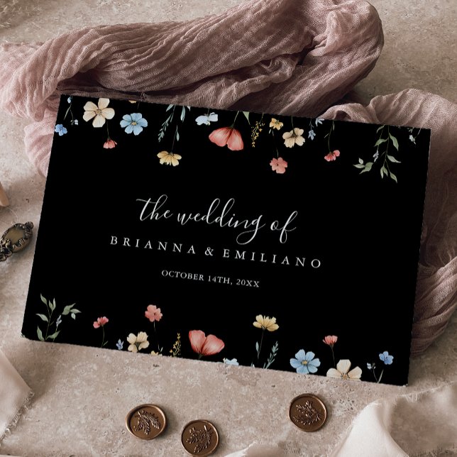 Colorful Garden Wildflower Wedding Gästebuch (Von Creator hochgeladen)